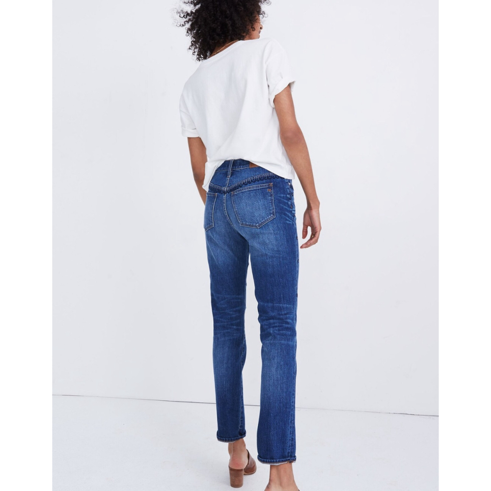 Madewell The High Rise Slim Boyjean 25 Floral Embroidery Beaded Edition Jeans - Picture 3 of 12